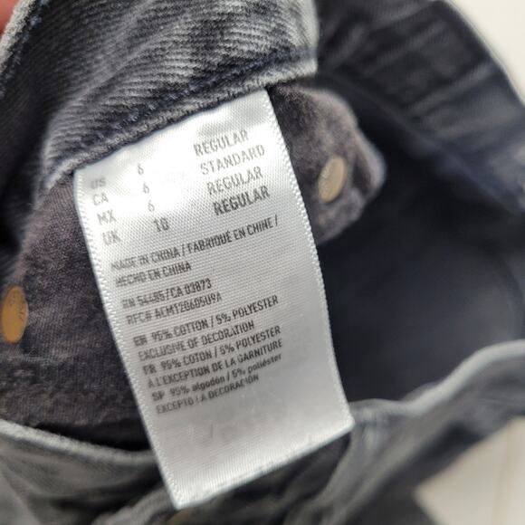 American Eagle High rise girlfriend button fly jeans gray - Picture 10 of 11